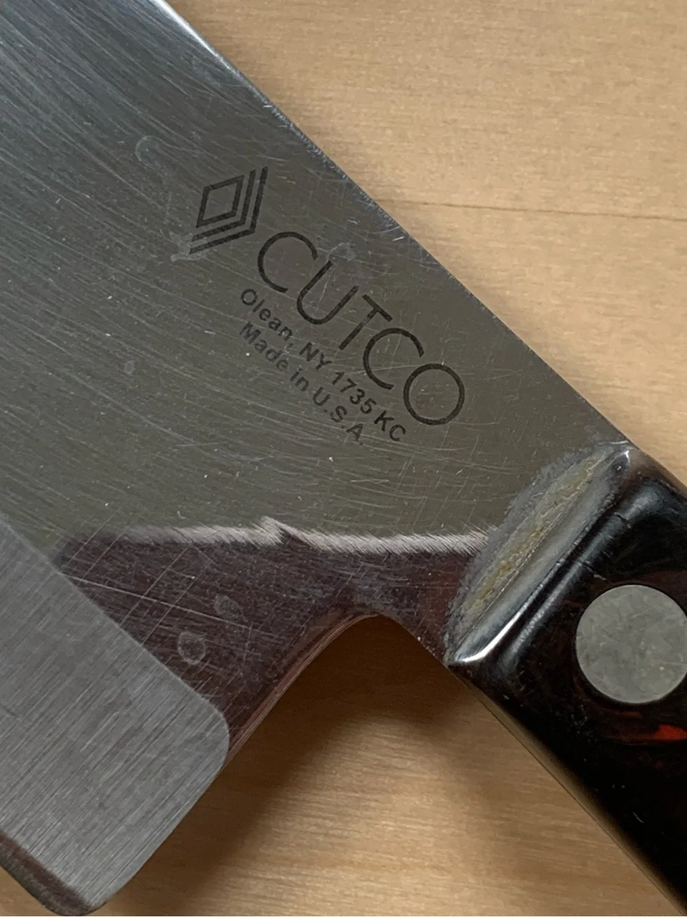 CUTCO 1735 Vegetable Cleaver Knife Classic Black Handle